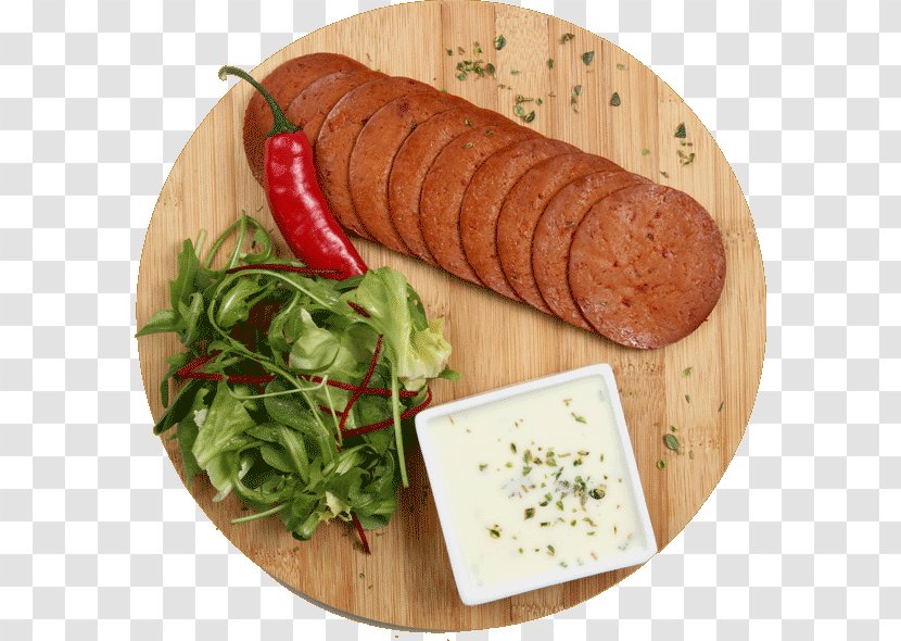 Vegetarian Cuisine Liverwurst Tapas Chorizo Knackwurst - Sausage Transparent PNG