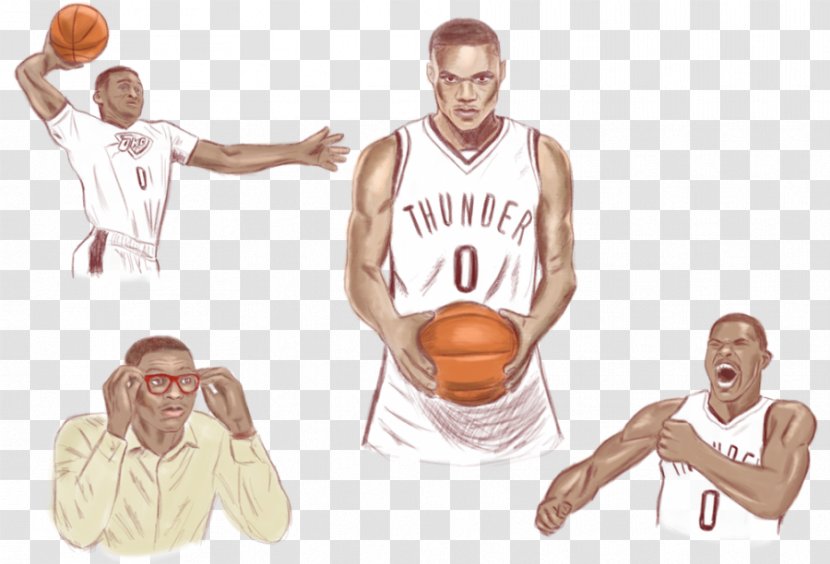 Basketball T-shirt Shoulder Cartoon - Thumb Transparent PNG