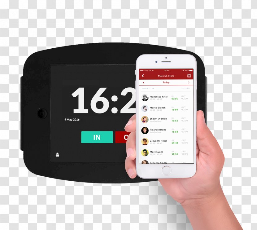 Smartphone Time & Attendance Clocks And Transparent PNG
