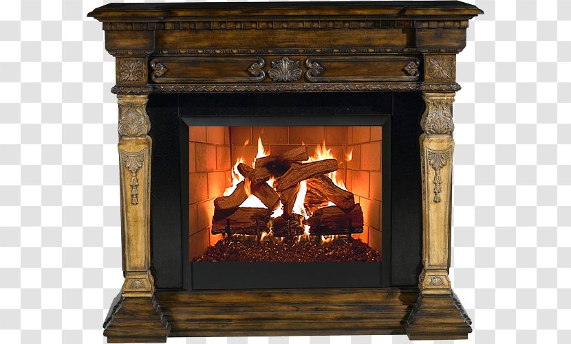 Electric Fireplace Mantel Insert Chimney - Firebox - Vintage Closet Transparent PNG
