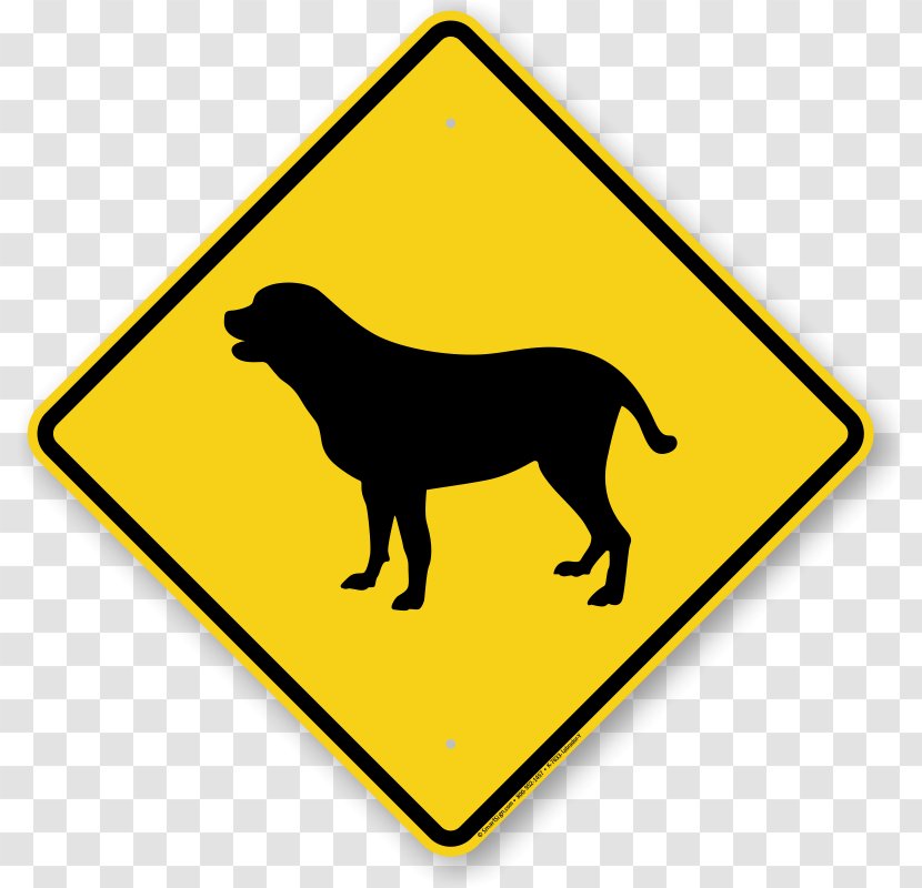 Traffic Sign Road Signs In Australia Kangaroo Warning Clip Art - Carnivoran - Yellow Lab Transparent PNG