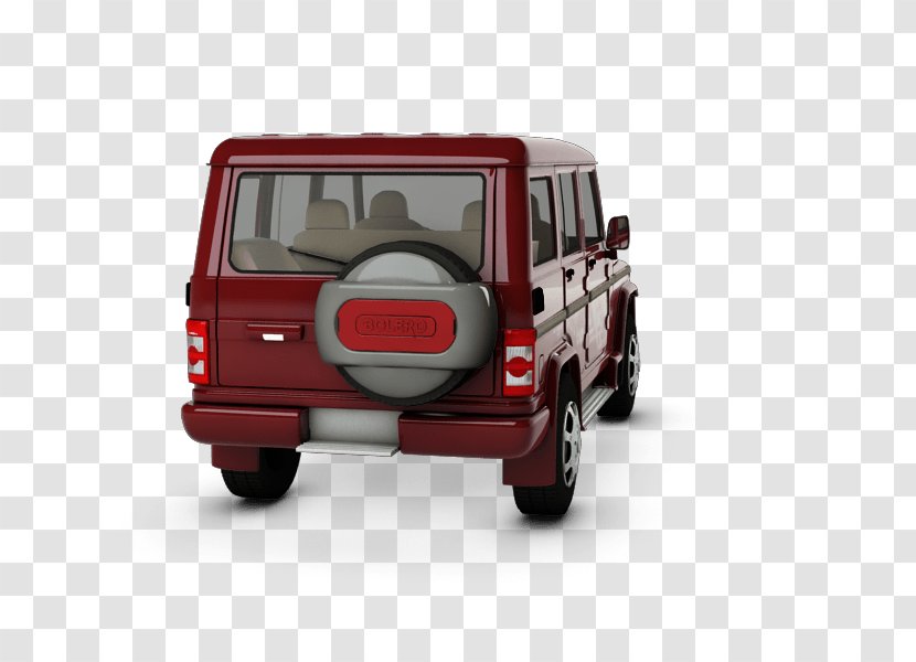 Car Sport Utility Vehicle Mahindra Bolero Jeep Compact Van - Red Transparent PNG