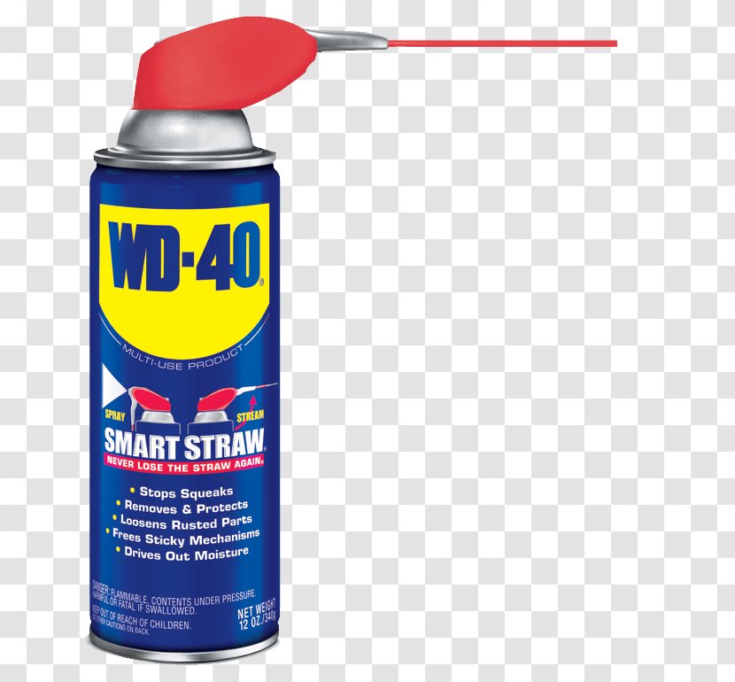 WD-40 Lubricant Aerosol Spray Penetrating Oil - Silicone - Oz Transparent PNG