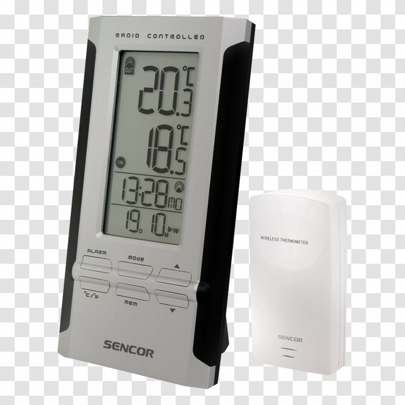 Hama Weather Station Measuring Instrument EWS-180 - StationWirelessBlack/silver Meade Instruments CorporationAtomic Inside/Outside ThermometerRadio Transparent PNG