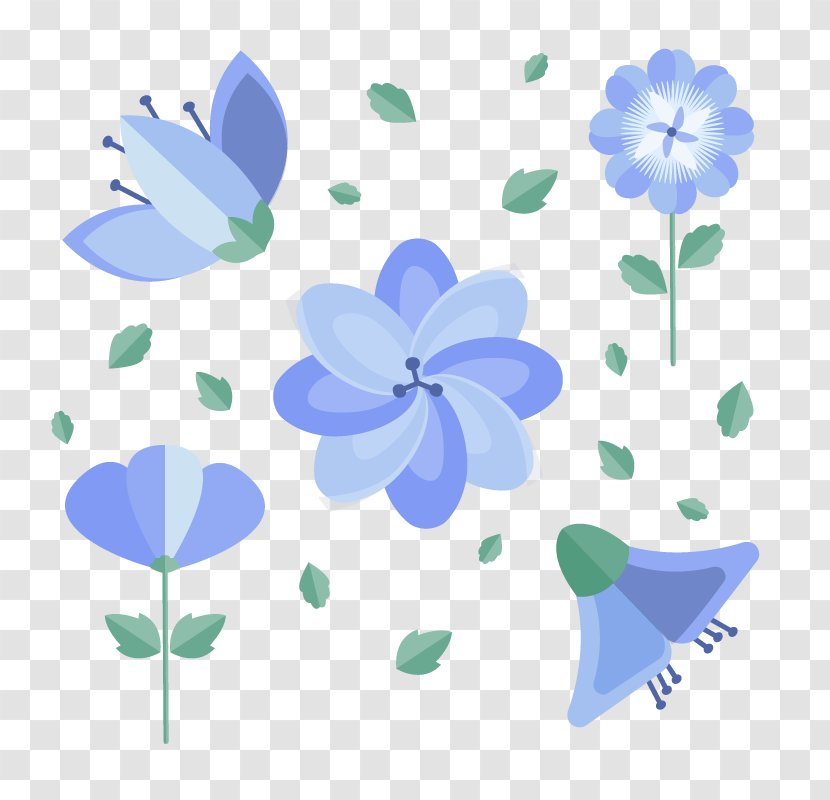 Flower Winter Drawing Euclidean Vector - Gratis - Cartoon Flowers Transparent PNG