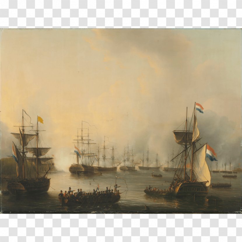 Bombardment Of Palembang, Sumatra, By The Dutch Fleet, 24 June 1821 Martinus Stock Photography - Palembang - Painting Transparent PNG