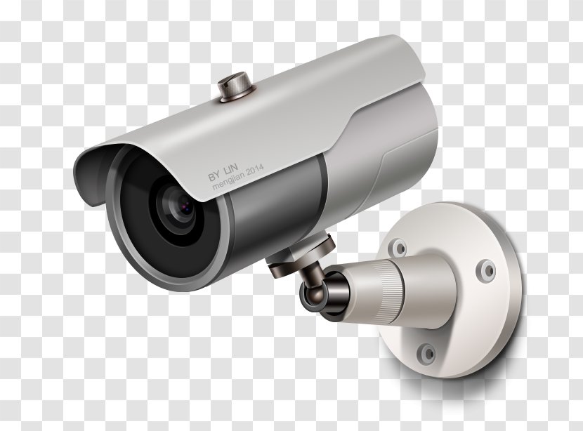 Surveillance Video Camera Icon - Realistic Silver Webcam Transparent PNG