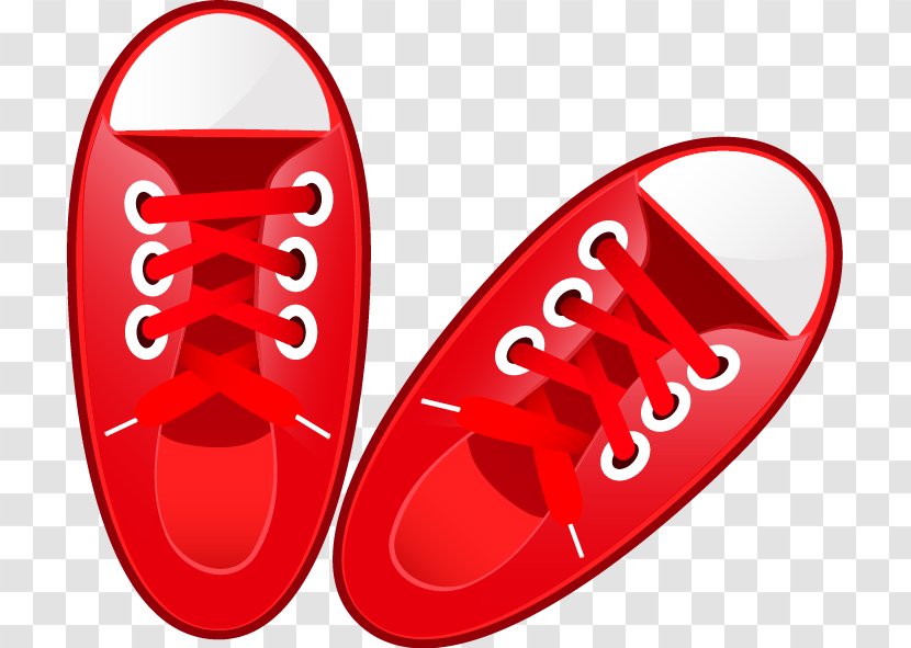 Shoe Red Sneakers Euclidean Vector - Shoes Transparent PNG