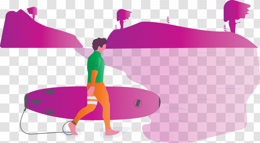 Surfer Summer Vacation Transparent PNG