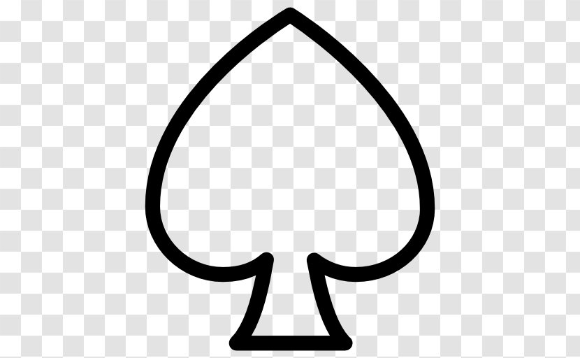 Ace Of Spades Playing Card Suit - Silhouette Transparent PNG