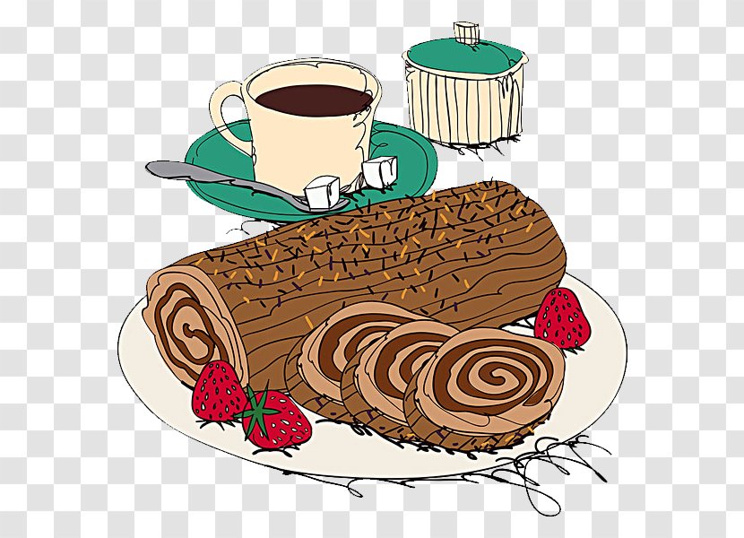 Coffee Breakfast Chocolate Cake Icon - Dessert - Delicious Transparent PNG