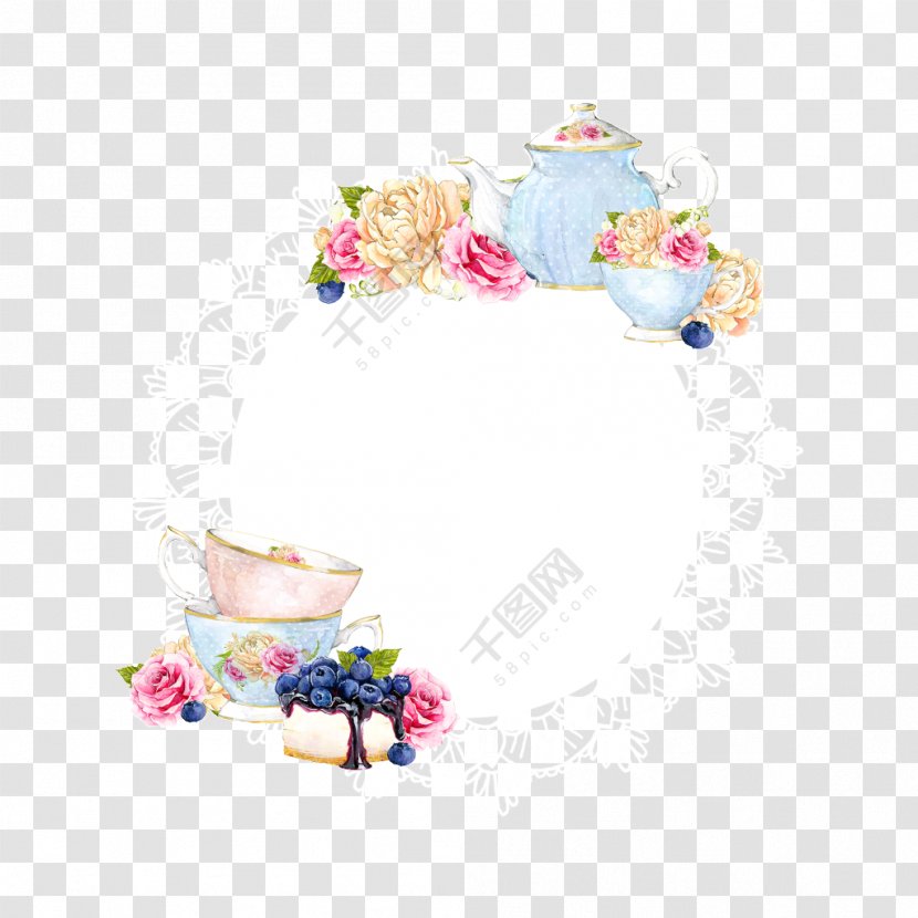 Tea Party Teacup Watercolor Painting - Baby Shower - Afternoon Cartoon Transparent PNG