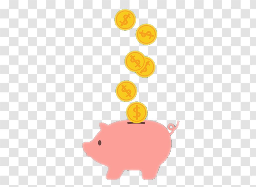 Piggy Bank Coin - Yellow Transparent PNG