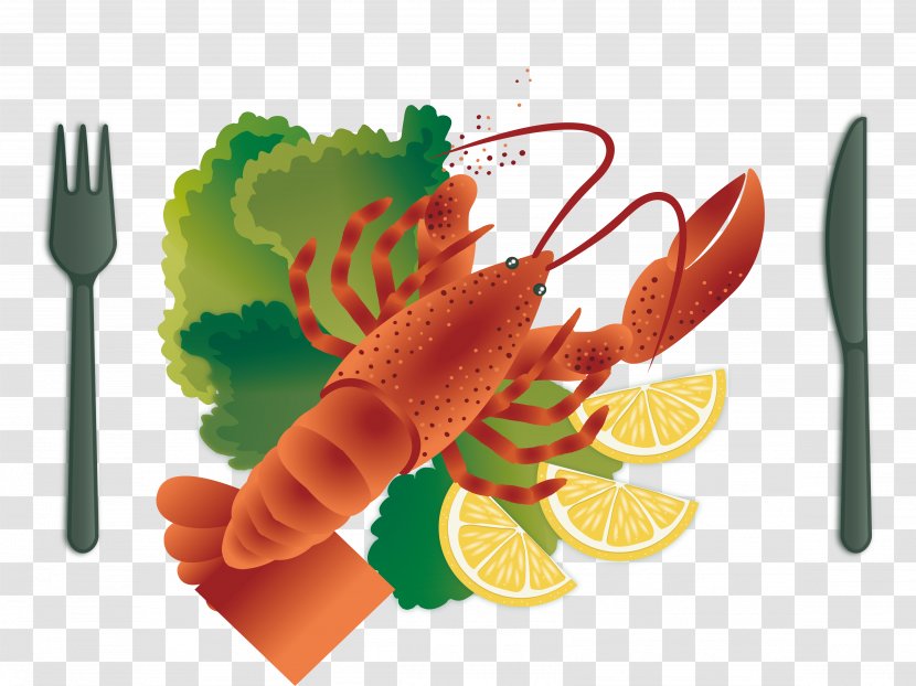 Seafood Lobster Caridea Fish Dish - Shrimp And Prawn As Food - A Bad With Pincers Transparent PNG