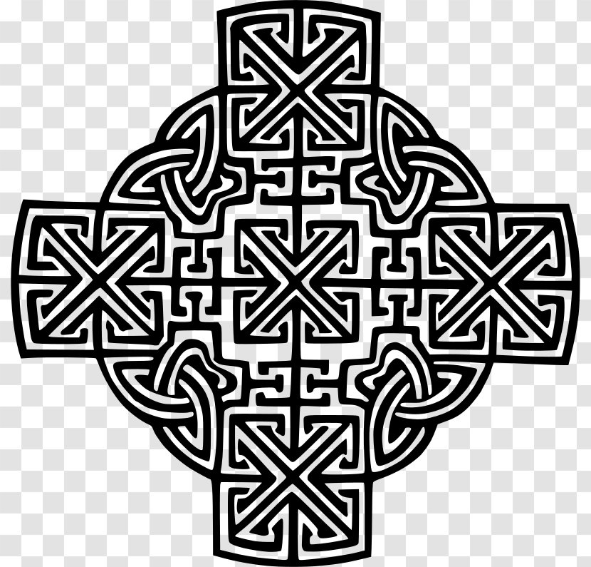 Line Art Celtic Knot Clip - Monochrome Transparent PNG