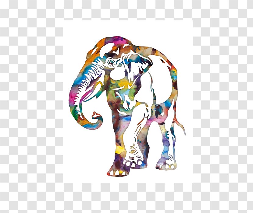Indian Elephant African Watercolor Painting Elephantidae Drawing - Elephants And Mammoths Transparent PNG