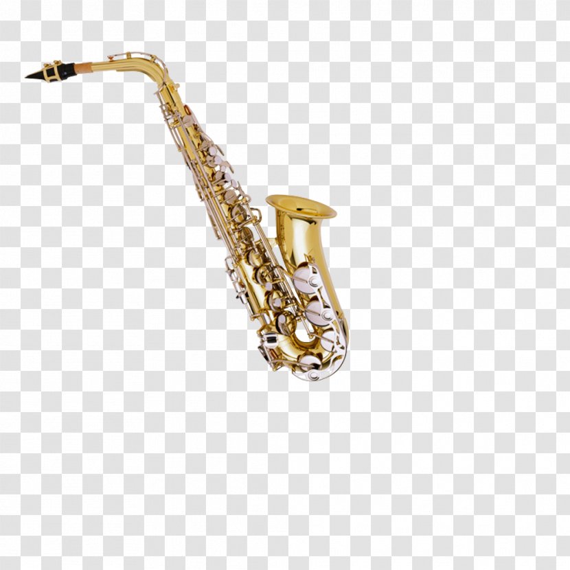 Alto Saxophone Musical Instrument Woodwind Clarinet - Silhouette - Decorative Pattern Elements Transparent PNG