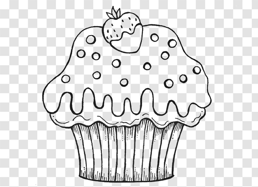 Cupcake Muffin Coloring Book Drawing Cream - Watercolor - Cakes And Cupcakes Transparent PNG