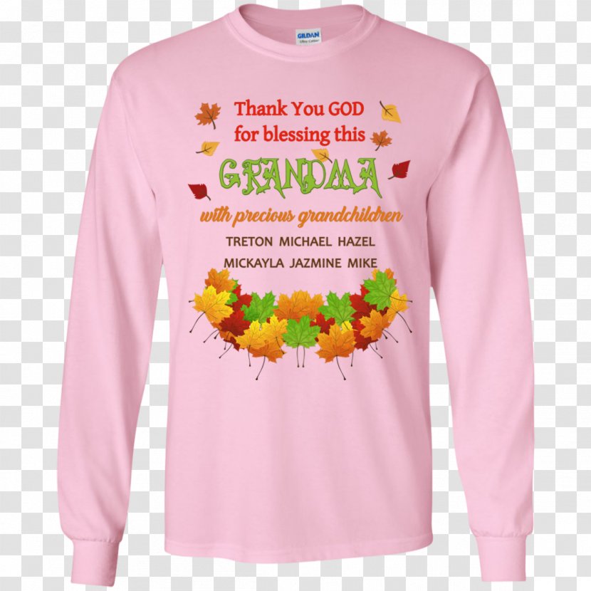 Long-sleeved T-shirt Hoodie Sweater - Bluza - Thank God Transparent PNG