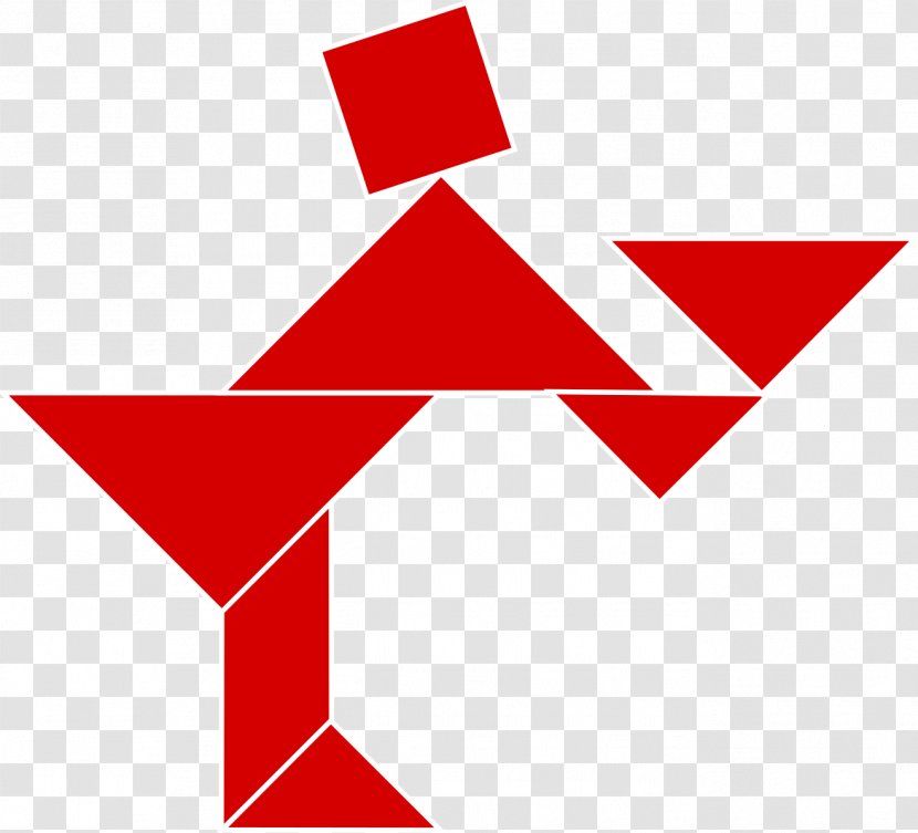 Tangram Wikimedia Commons Triangle Wikibooks - Red - Text Transparent PNG