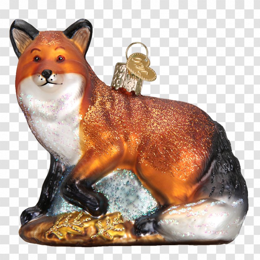Red Fox Christmas Day Ornament Tree Decoration - Carnivoran - Hand Painted Ornaments Transparent PNG