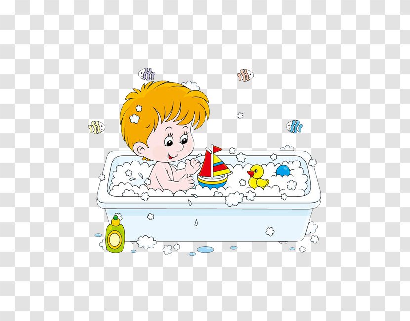 Bathing Bubble Bath Vector Graphics Shower Illustration - Bathroom - Cute Baby Transparent PNG