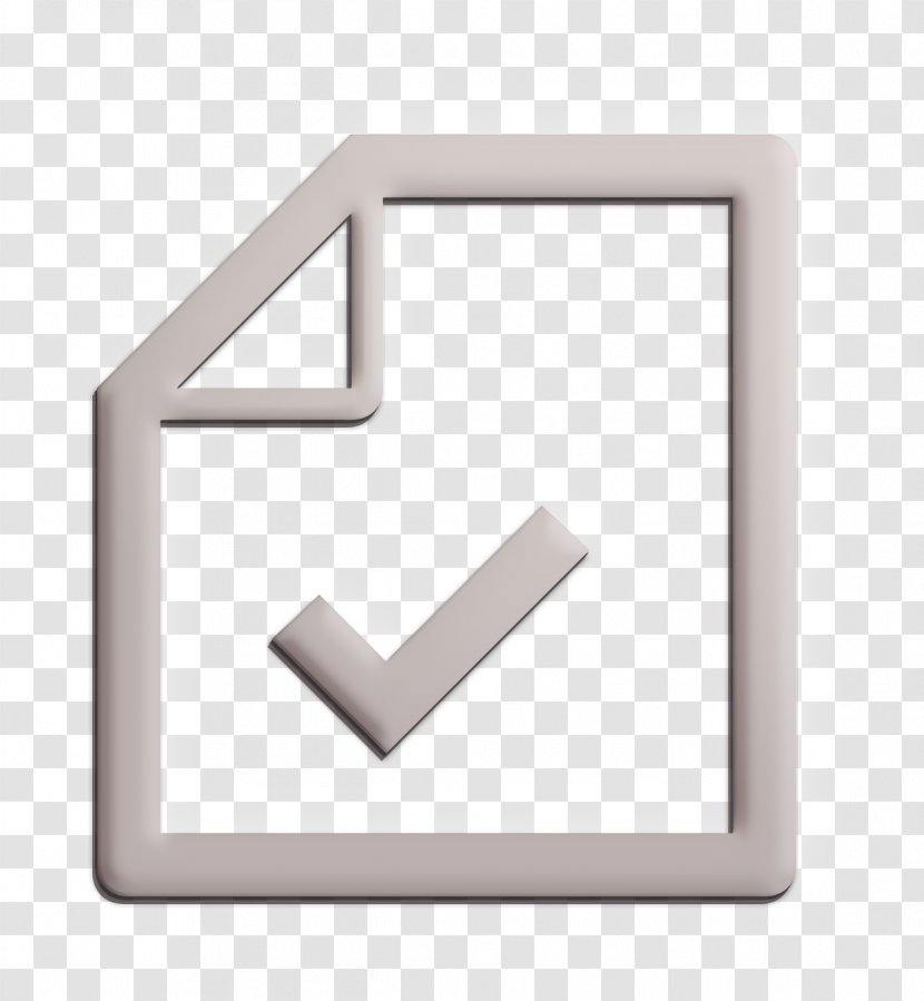 Check Icon Checkmark Document - Filetype - Rectangle Sheet Transparent PNG