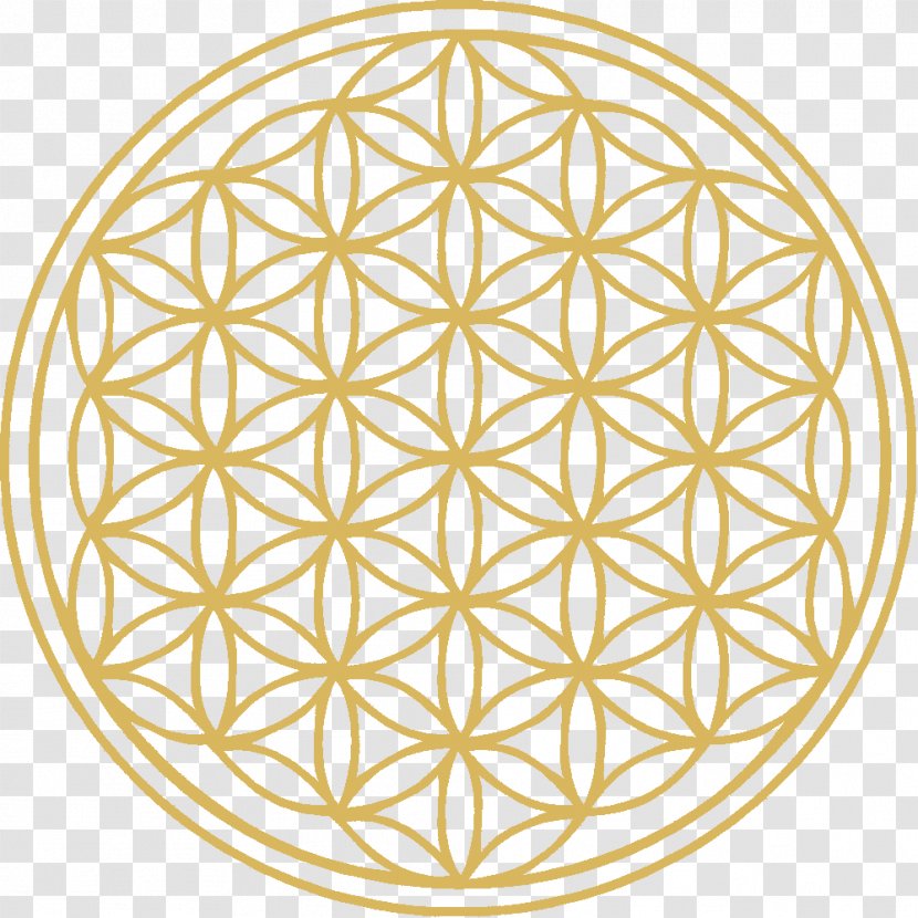 Overlapping Circles Grid Abydos, Egypt Osireion Symbol Sacred Geometry - Yellow Transparent PNG