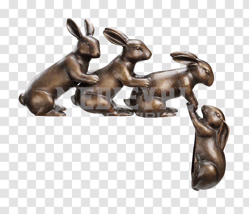 Garden Ornament Hare Bronze Sculpture - Rabbit Transparent PNG