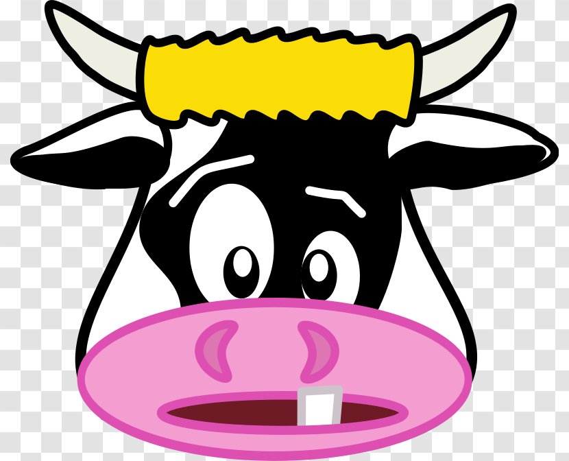 Cattle Cartoon Face Clip Art - Drawing - Happy Clipart Transparent PNG