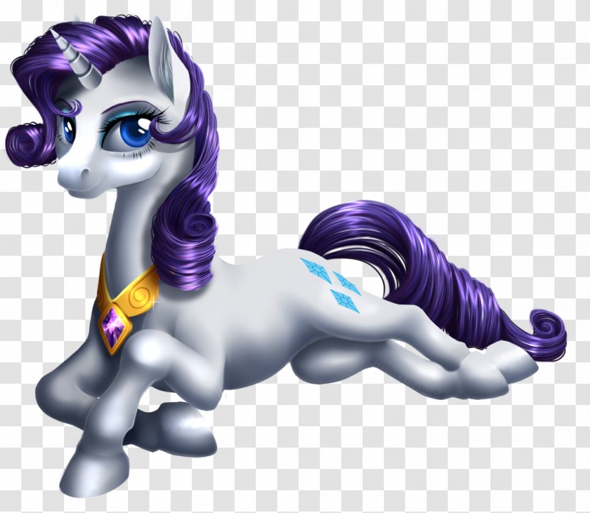 Rarity Horse Pony Purple Rainbow - Figurine - Unicorn Horn Transparent PNG