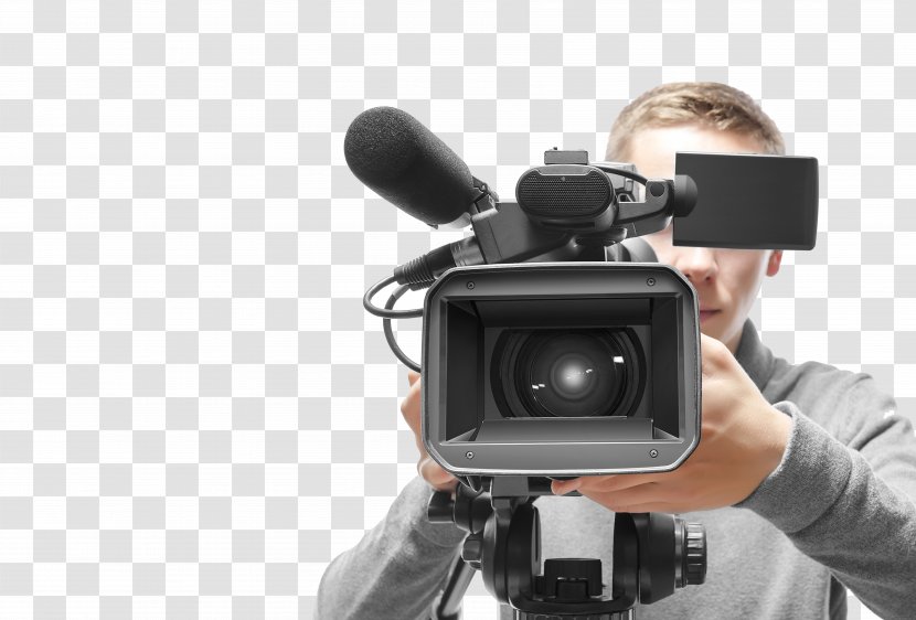 Stock Photography Camera Operator Professional Video - The Reporters Carrying Cameras Transparent PNG