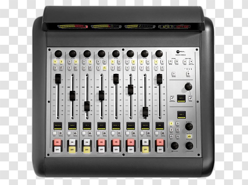 Audio Mixers Broadcasting Fade Digital Mixing Console - Electronic Musical Instrument - Radio Transparent PNG