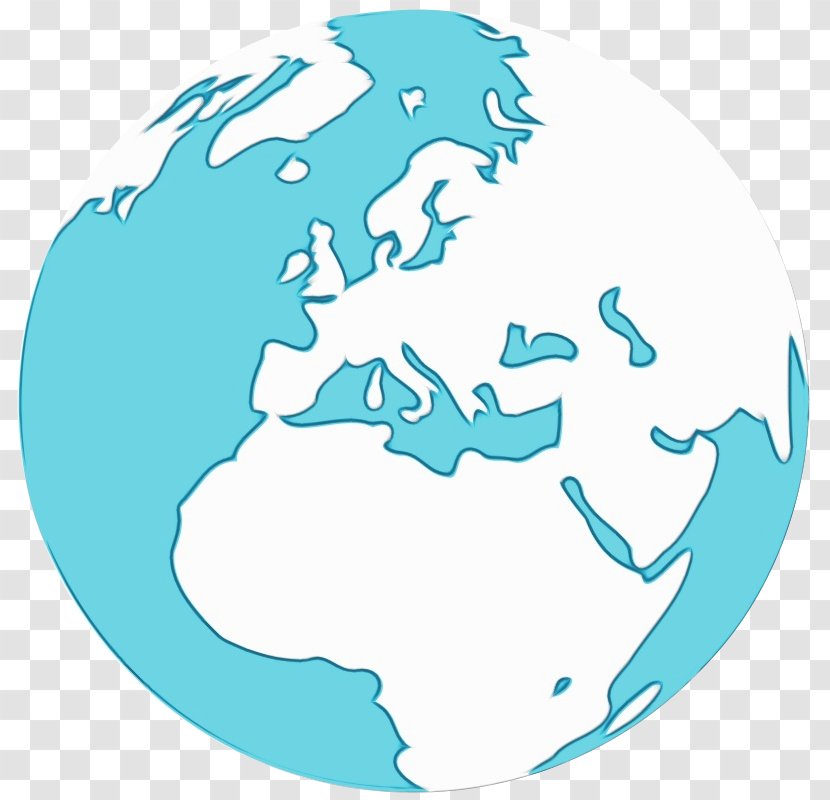 Globe Cartoon - World News - Logo Line Art Transparent PNG