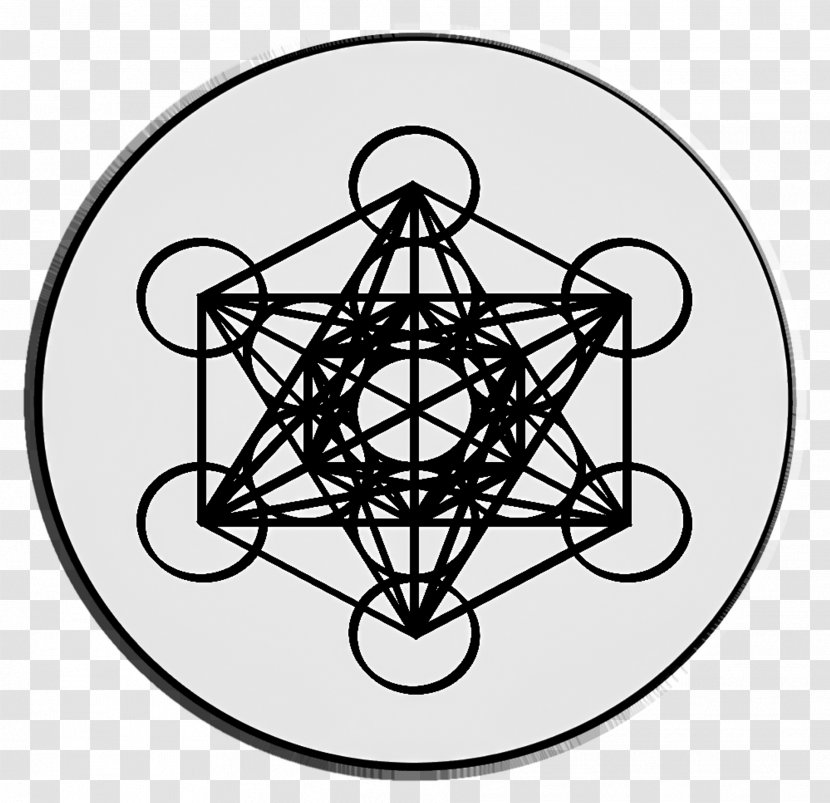 Metatron's Cube Sacred Geometry Art Overlapping Circles Grid - Poster - Metatron Transparent PNG