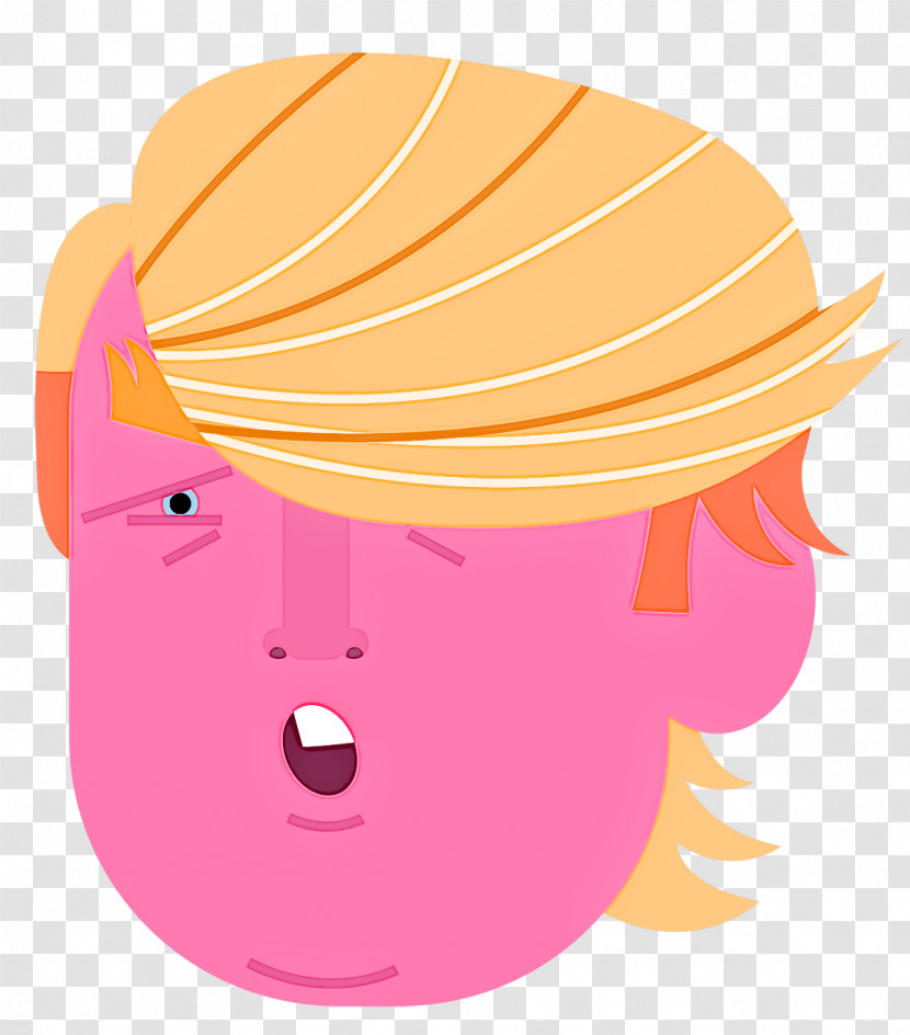Pink M Forehead Headgear Line Transparent PNG