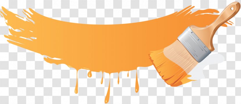 Paint Brushes Clip Art Image - Orange - Painting Transparent PNG