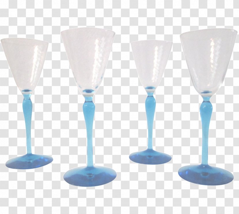 Wine Glass Champagne Martini Cobalt Blue Cocktail - Lovable Transparent PNG