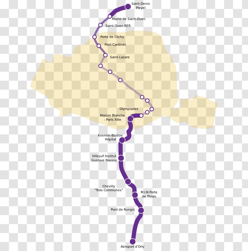 RER A Paris Métro Line 14 Réseau Express Régional Orly Airport - Purple - Virginia Railway Transparent PNG