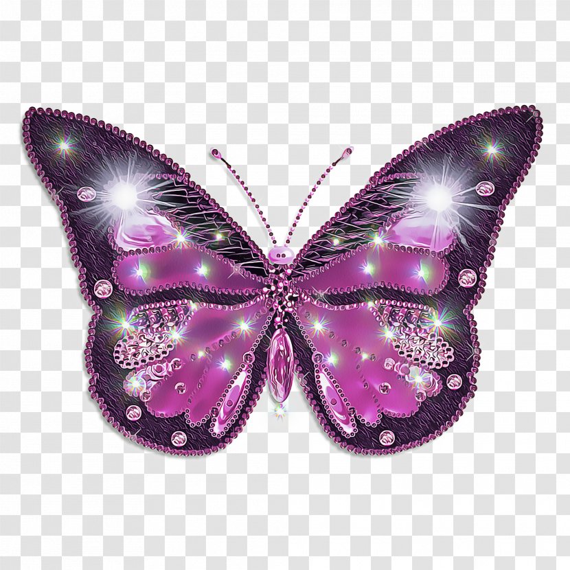 Butterfly Insect Moths And Butterflies Purple Violet - Pink - Brushfooted Wing Transparent PNG