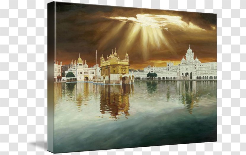 Golden Temple Oil Painting Reproduction Canvas Print Picture Frames Art - Framing Transparent PNG