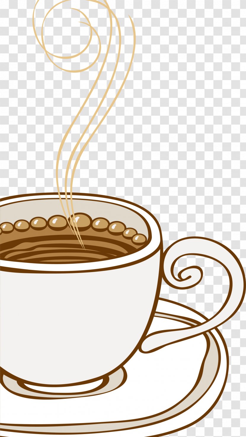 Coffee Cup Cafe - Caffeine - Brown Transparent PNG