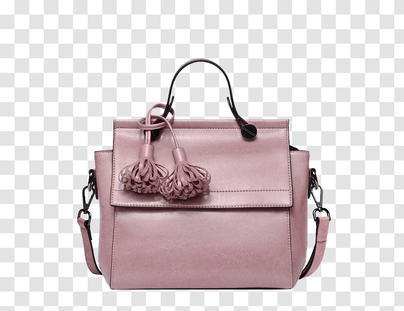 Handbag Leather Backpack Shoulder - Pink - Lady Transparent PNG
