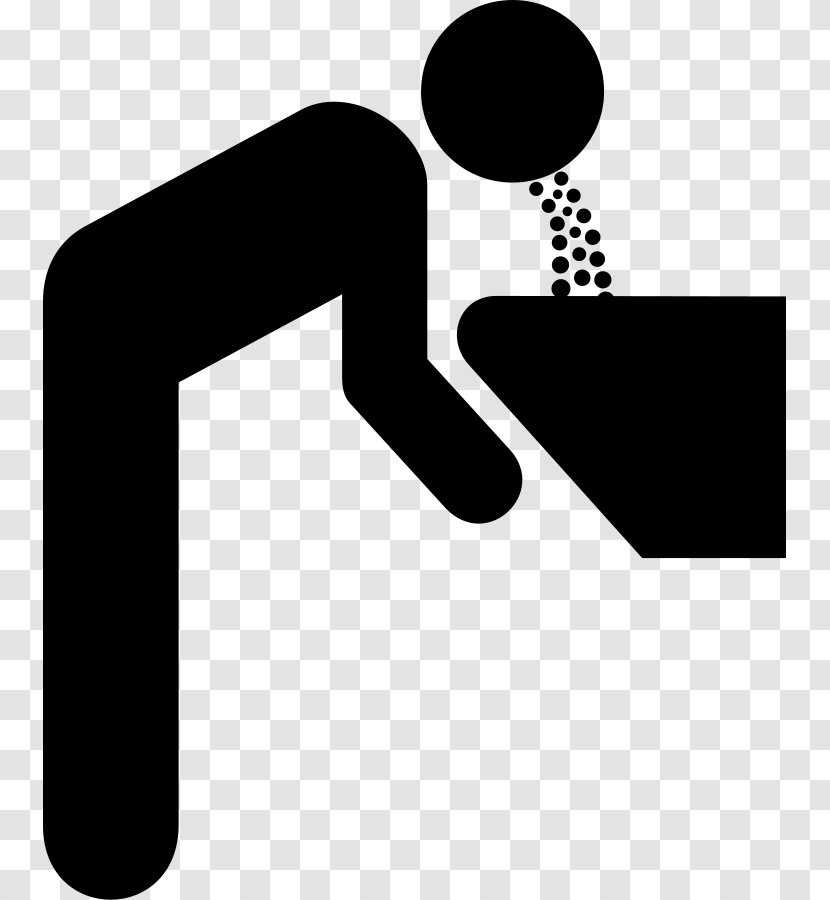 Soft Drink Drinking Water Fountain Clip Art - Black And White - Bulimia Cliparts Transparent PNG
