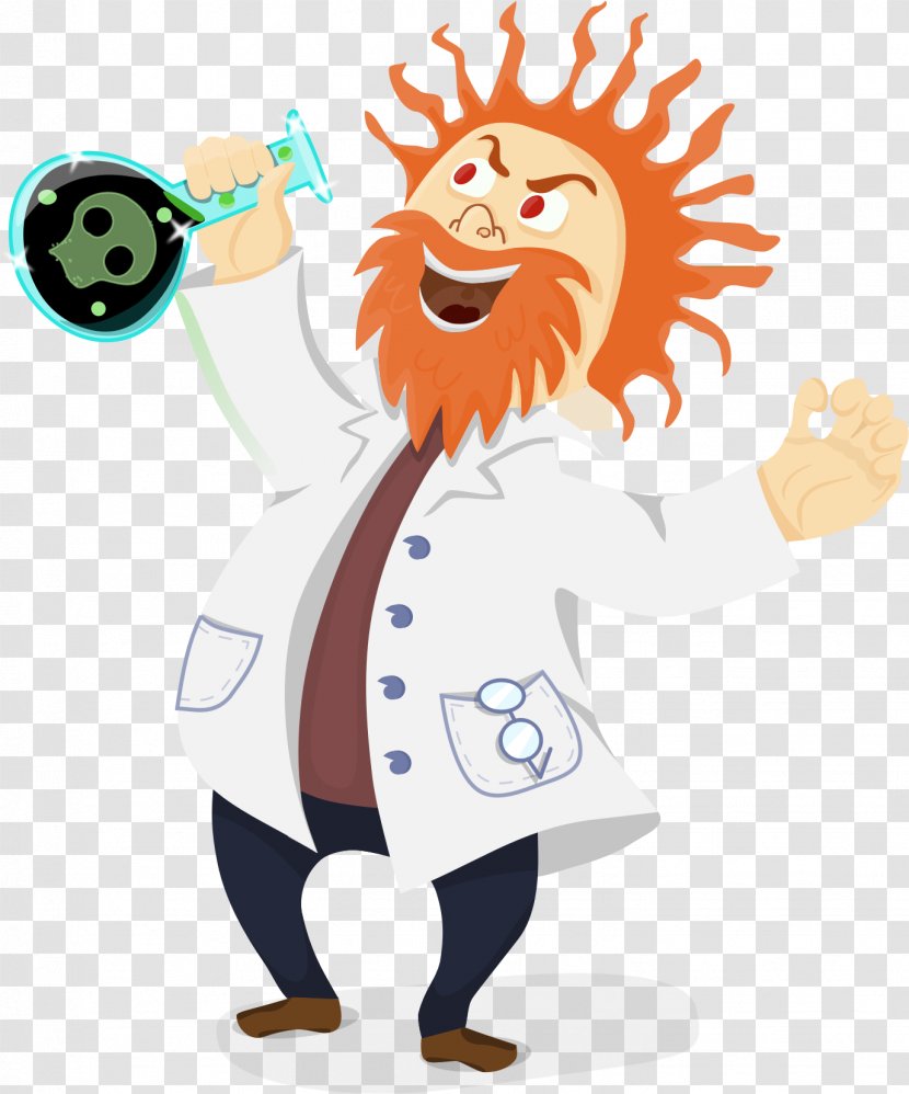 Mad Scientist Cartoon Clip Art - Professor Transparent PNG