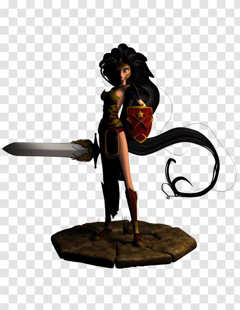 Figurine Cartoon Character Legendary Creature Fiction - Wonder Woman Transparent PNG