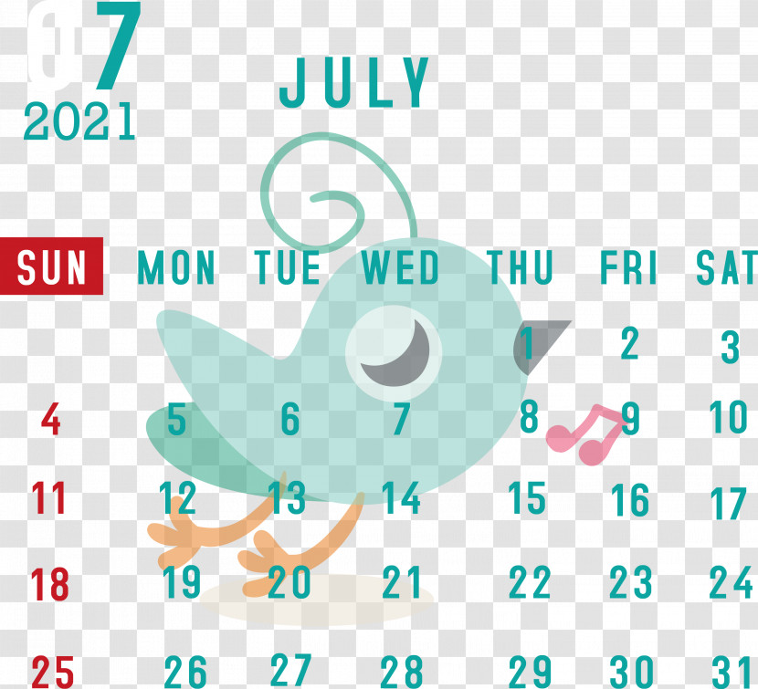 July 2021 Calendar July Calendar 2021 Calendar Transparent PNG