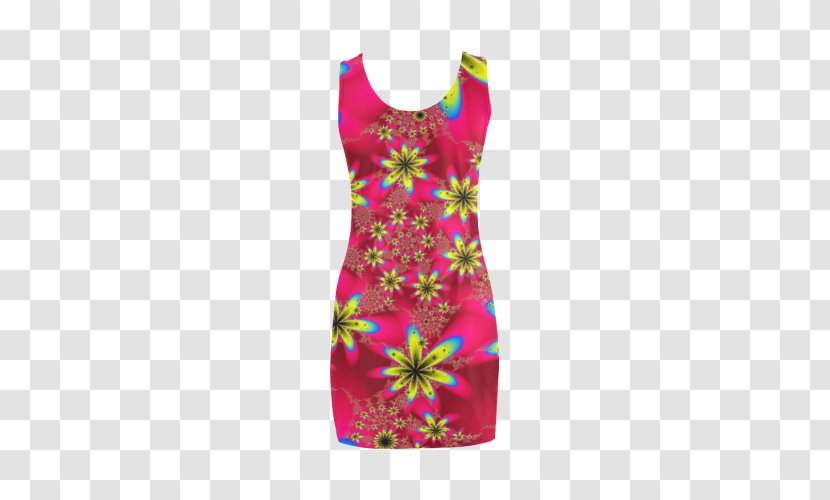 Pink M Dress - Yellow Flower Pattern Transparent PNG