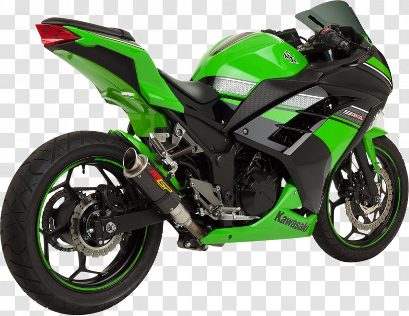 Kawasaki Ninja 300 Motorcycle Accessories Exhaust System Motorcycles - Jp Cycles Transparent PNG
