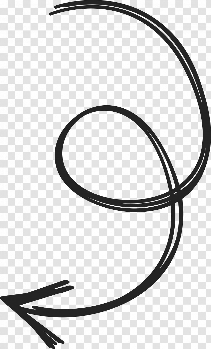 Hand Drawing Curly Arrow With A Knot Transparent PNG